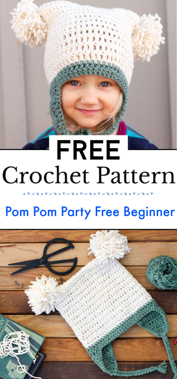 11 Crochet Pom Pom Hat Free Pattern Ideas - Crochet with Patterns