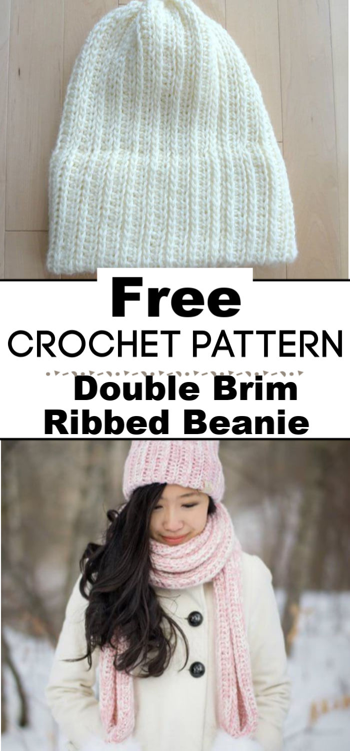 11 Super DIY Crochet Brimmed Beanie Hat Design - Crochet with Patterns